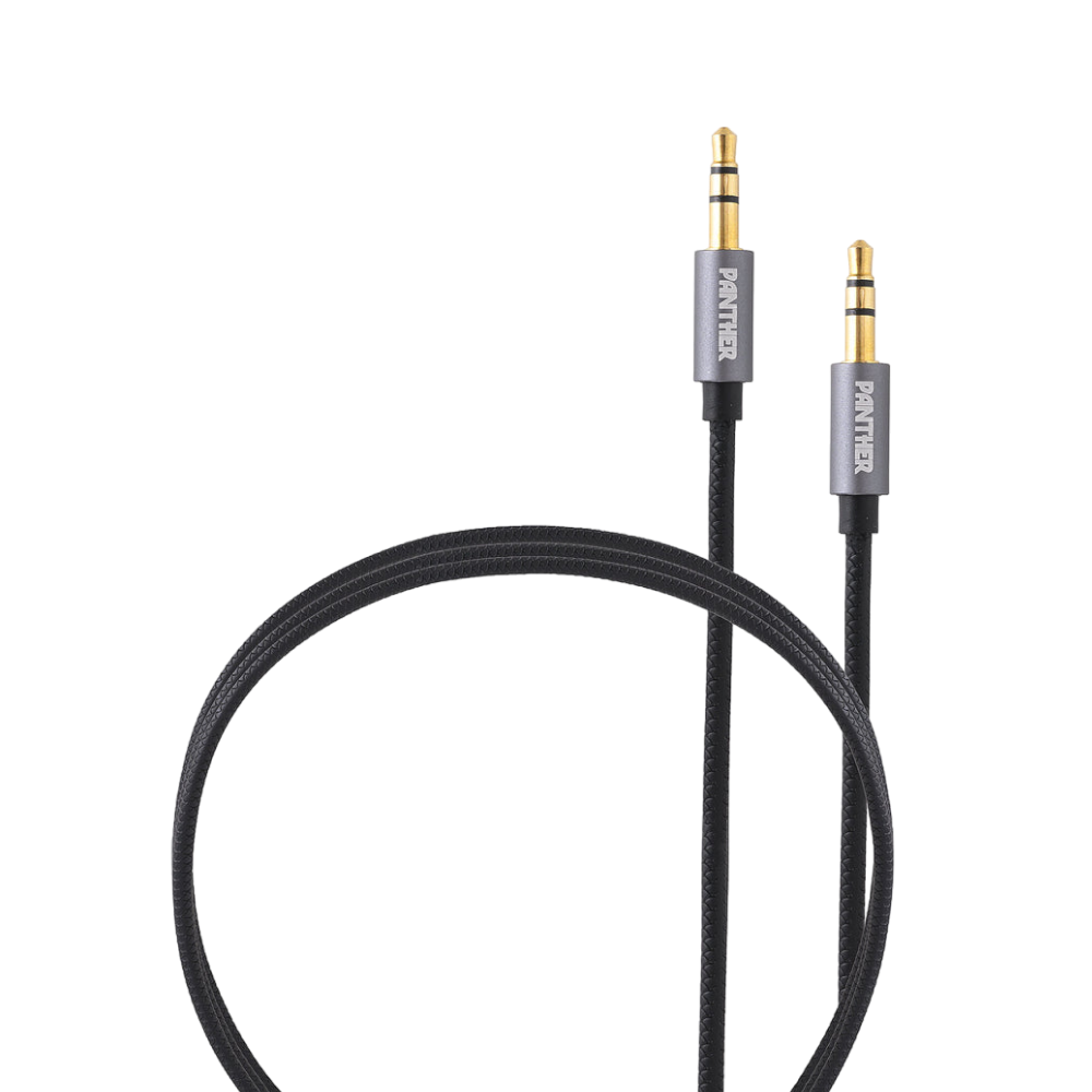 PF110- Panther Force 1.2M AUX Cable - Extended Length for Convenient Charging and Sync-ing of Your Phone