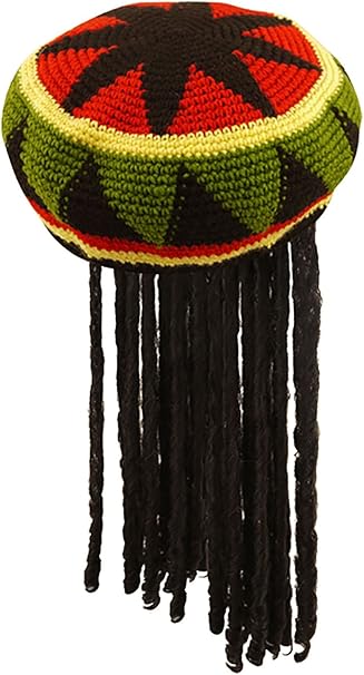 🎉 DigitalSpot Jamaican Rasta Hat with Wig – Fun & Stylish! 🇯🇲 🎉